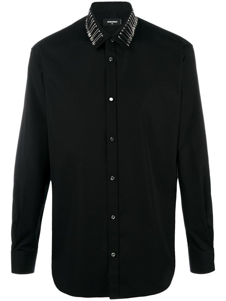Dsquared2 Safety Pin Shirt, Men's, Size: 48, Black, Cotton