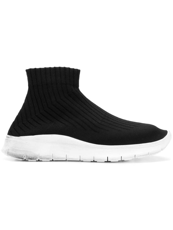 Maison Margiela Two-tone Sock Sneakers - Black