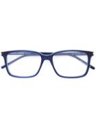 Saint Laurent - Square Frame Optical Glasses - Unisex - Acetate - One Size, Blue, Acetate