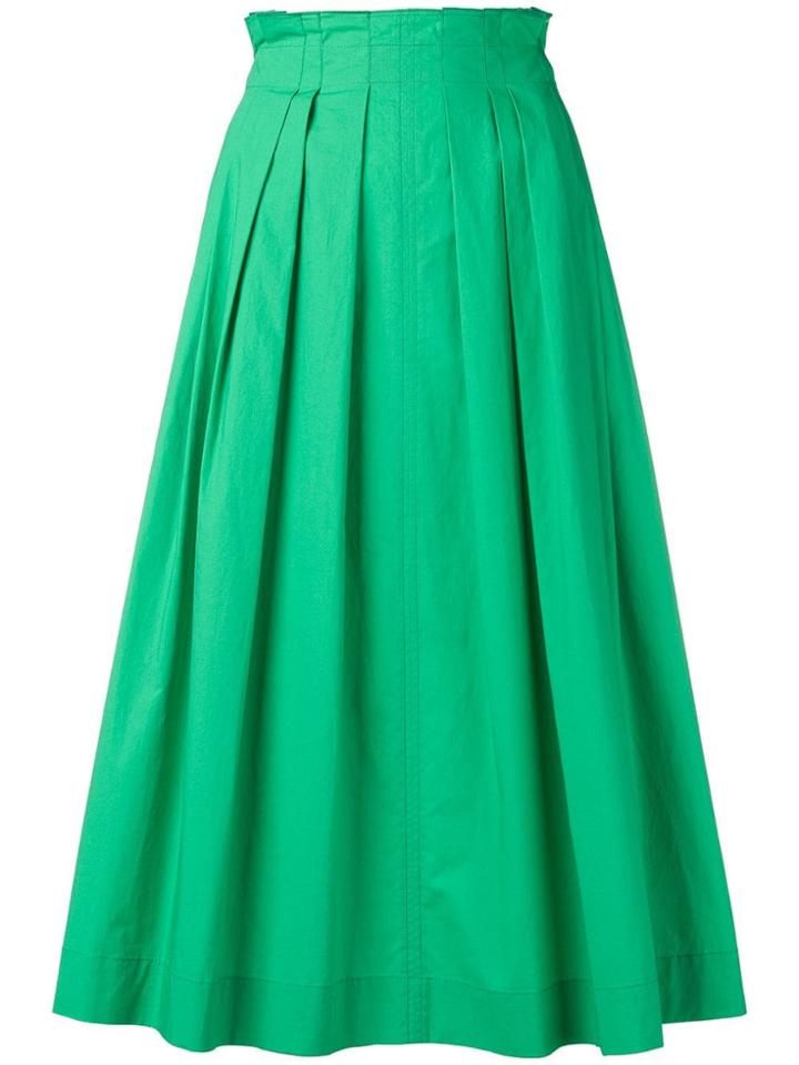 Escada Sport Pleated Midi Skirt - Green