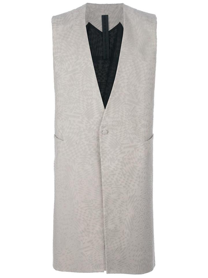 Gareth Pugh Sleeveless Jacquard Coat