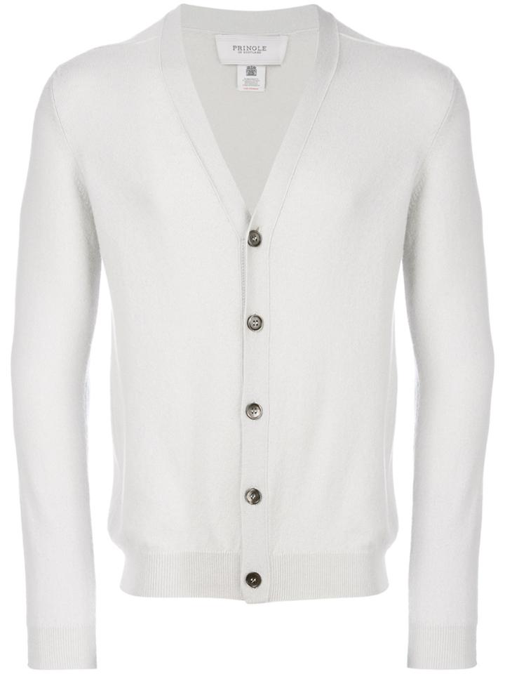 Pringle Of Scotland Cashmere V-neck Cardigan - Grey