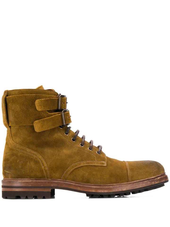 Brunello Cucinelli Suede Buckle Boot - Brown
