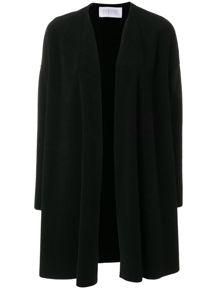 Harris Wharf London Blanket Drape Coat - Black