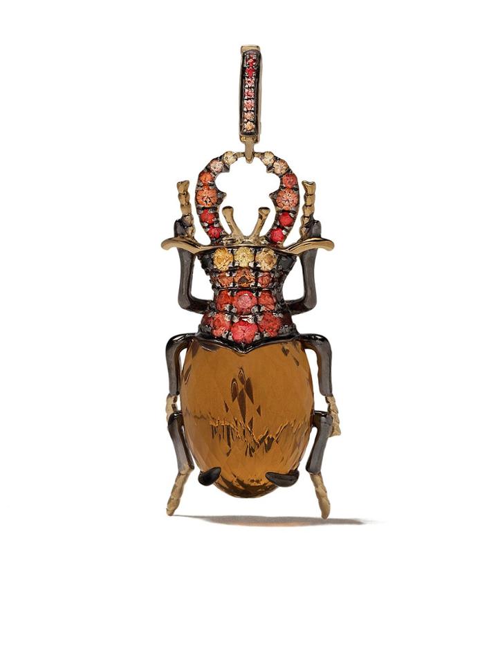 Annoushka 18kt Yellow Gold Mythology Beetle Necklace - 18ct Yellow
