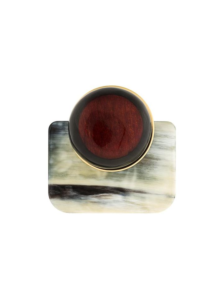 Marni Horn Brooch, Women's, Nude/neutrals