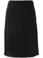 Jean Louis Scherrer Vintage Chevron Pattern Skirt - Black