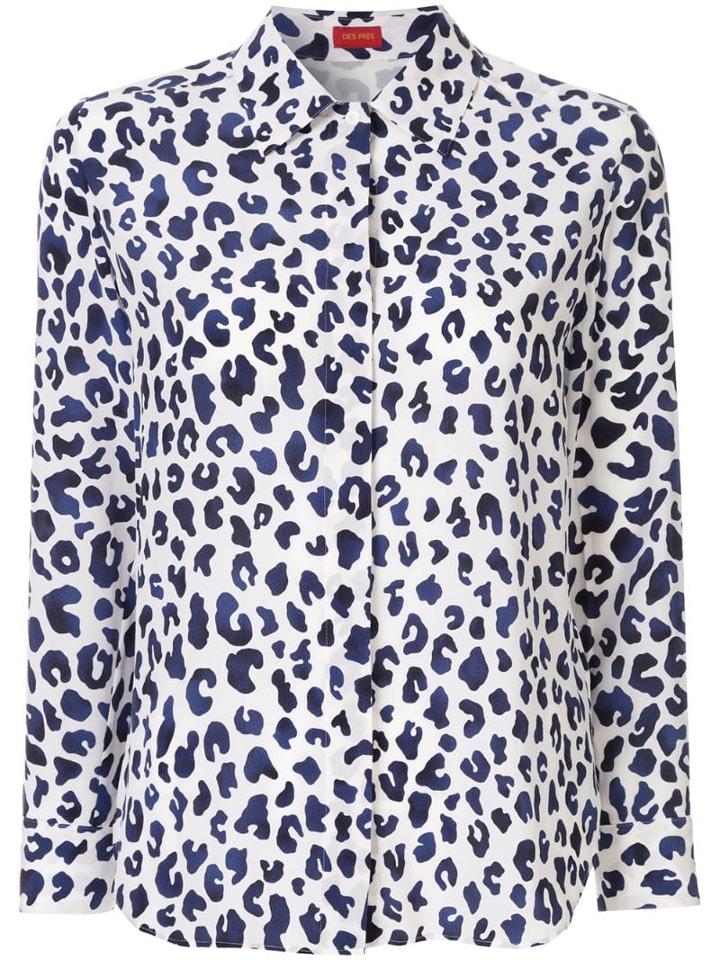 Des Prés Leopard Print Shirt - Blue