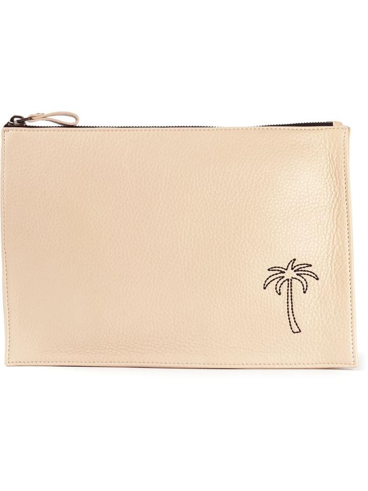 Tomas Maier 'portatutto' Palm Tree Clutch, Women's, Nude/neutrals