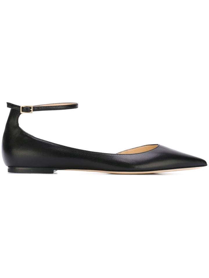 Jimmy Choo Lucy Ballerinas, Women's, Size: 37, Black, Leather