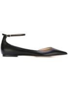 Jimmy Choo Lucy Ballerinas, Women's, Size: 37, Black, Leather