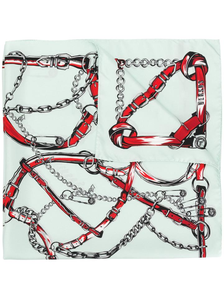 Versus Chain Print Scarf - Green