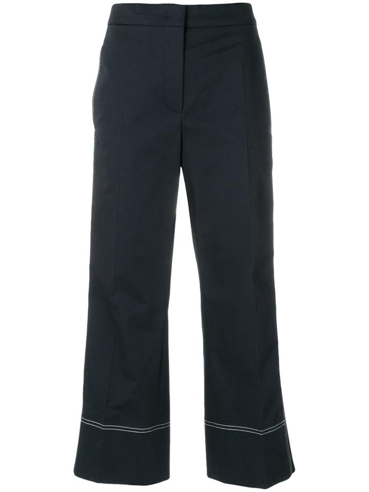 Sportmax Stripe Detail Trousers - Blue