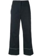 Sportmax Stripe Detail Trousers - Blue