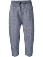 Jil Sander Cropped Track Pants, Women's, Size: 38, Grey, Polyamide/polyester/virgin Wool