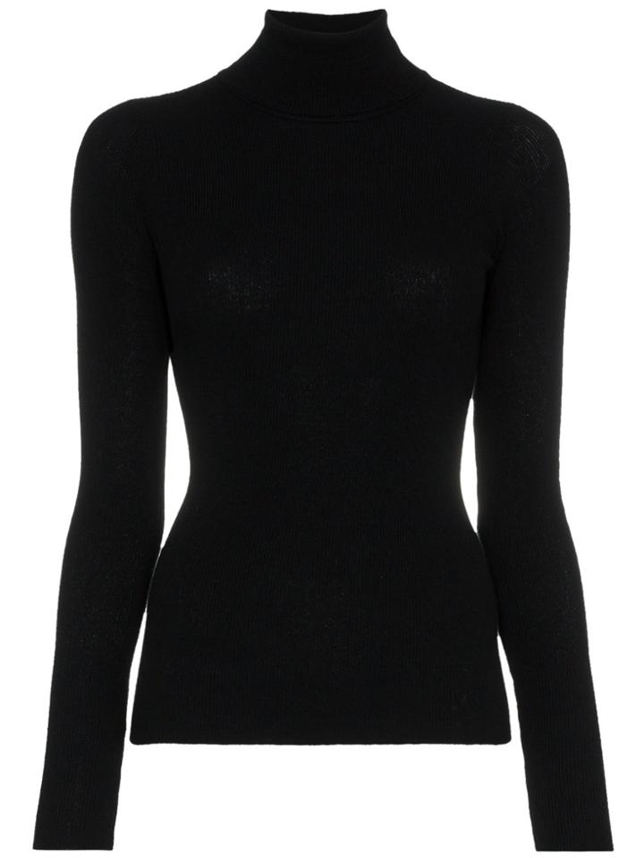 Alexandra Golovanoff Roll Neck Cashmere Jumper - Black