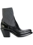 Rocco P. Elasticated Cowboy Boots - Black