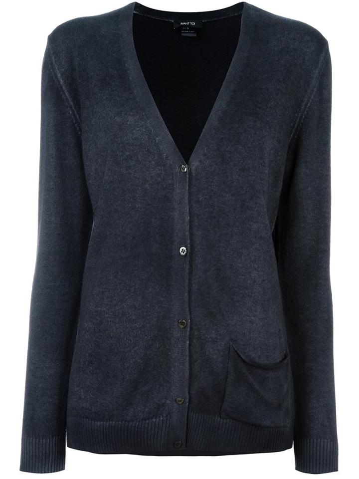 Avant Toi V-neck Cardigan, Women's, Size: Large, Grey, Cashmere