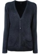 Avant Toi V-neck Cardigan, Women's, Size: Large, Grey, Cashmere