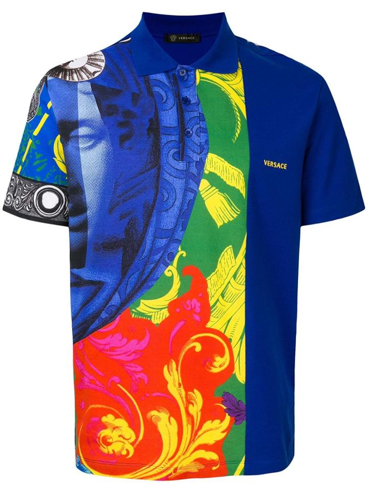 Versace Magna Grecia Polo Shirt - Blue