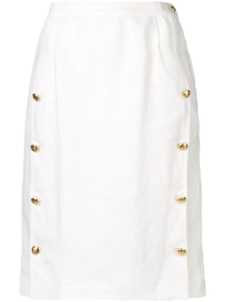 Valentino Pre-owned 1980's Midi Skirt - White