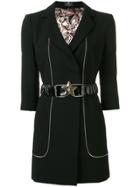 Elisabetta Franchi Contrast Trim Blazer Dress - Black