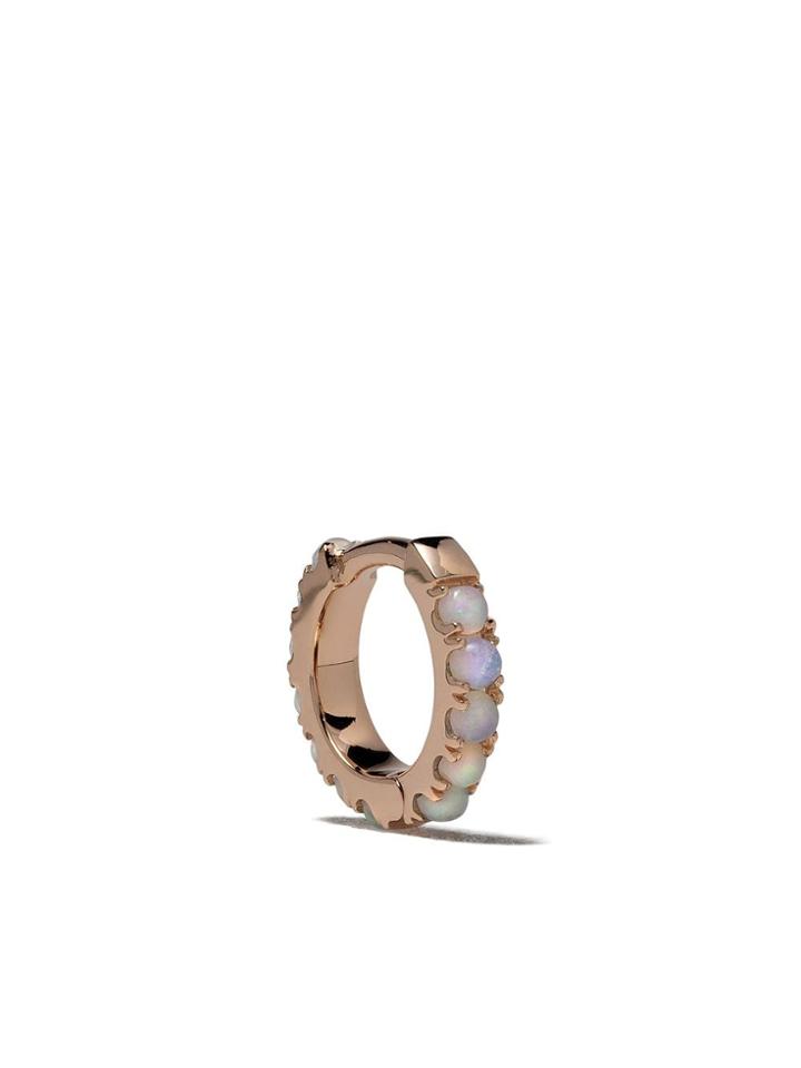 White Bird 18kt Rose Gold Opal Ismène Hoop Earring