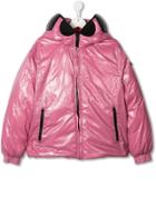 Ai Riders On The Storm Teen Hooded Padded Jacket - Pink