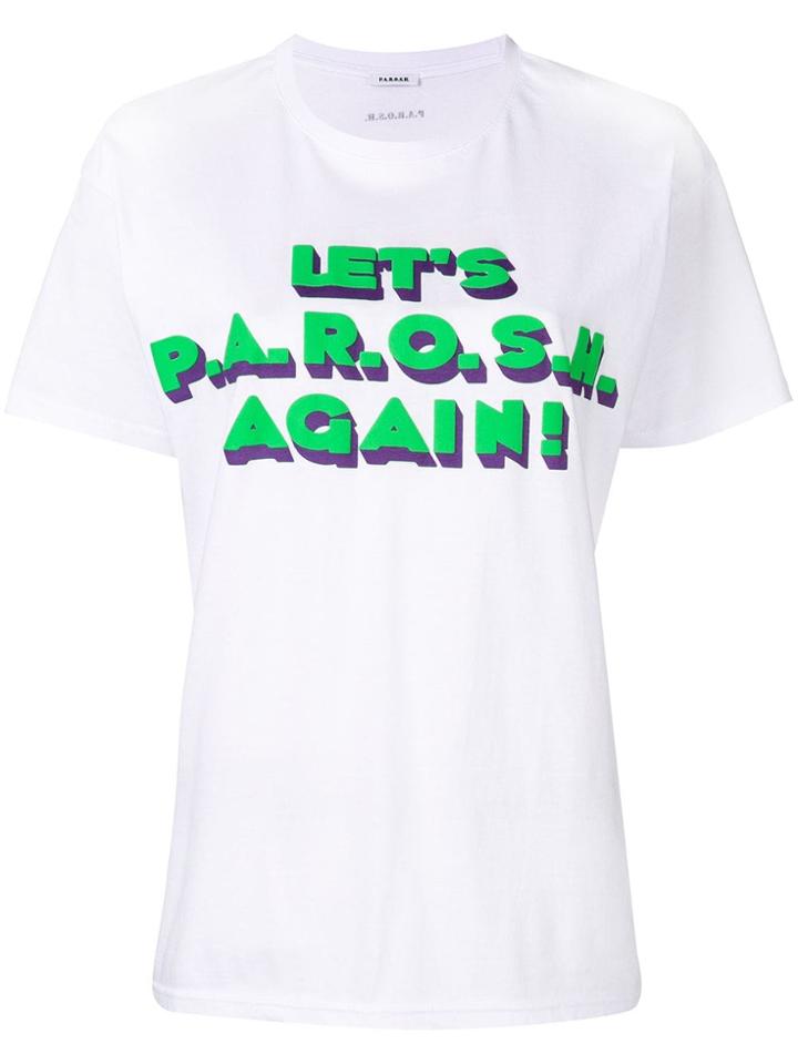 P.a.r.o.s.h. Logo Print Shirt - White