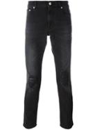 Versus Embroidered Pocket Jeans, Men's, Size: 31, Black, Cotton/spandex/elastane/viscose