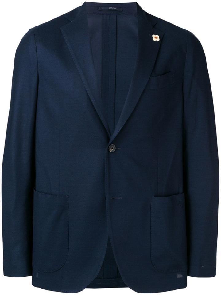 Lardini Flower Button Blazer - Blue