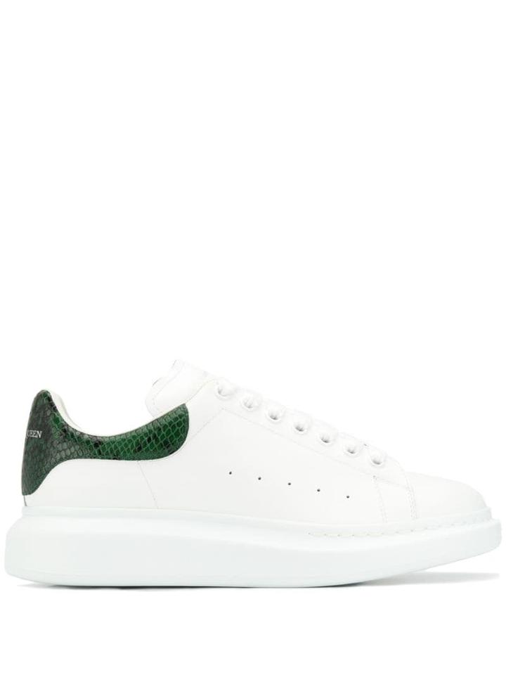 Alexander Mcqueen Python Effect Low-top Sneakers - White
