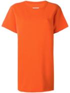 Mm6 Maison Margiela Boxy T-shirt Dress, Women's, Size: Medium, Yellow/orange, Cotton