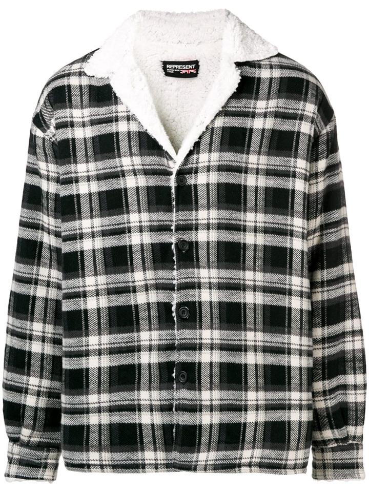 Represent Plaid Shirt Jacket - Black