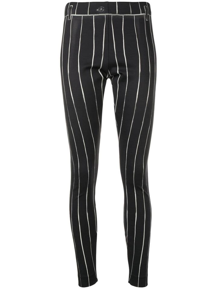 Moschino Trompe-l'oeil Pinstripe Leggins - Black