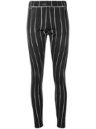 Moschino Trompe-l'oeil Pinstripe Leggins - Black