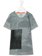 Vingino - Camouflage Print T-shirt - Kids - Cotton/polyester - 12 Yrs, Grey
