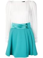 Elisabetta Franchi Loose Flared Dress - White