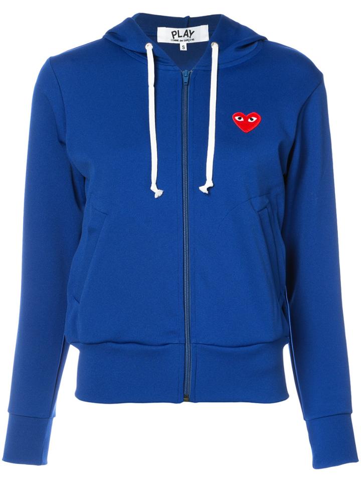 Comme Des Garçons Play Zip Up Hoodie - Blue