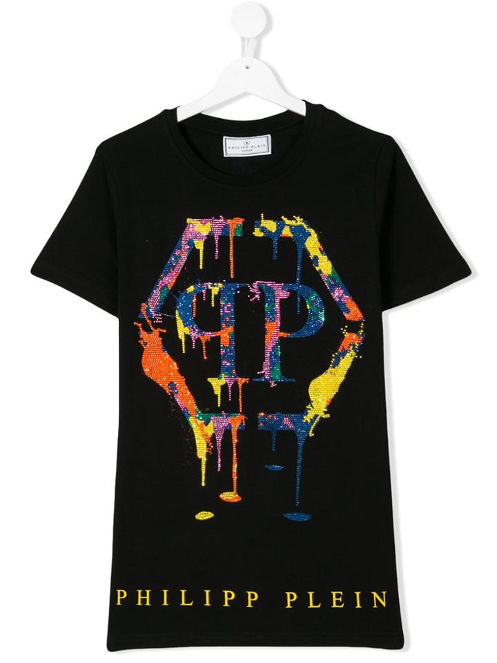 Philipp Plein Junior Teen Because Of Me T-shirt - Black