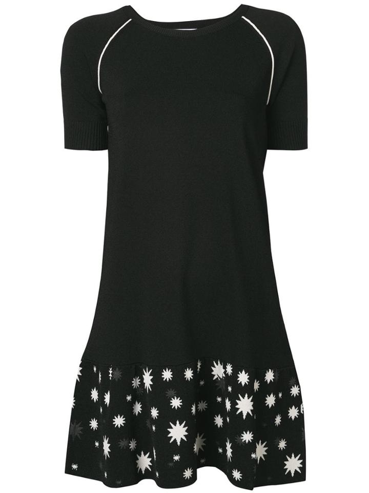 Red Valentino Star Print Dress - Black