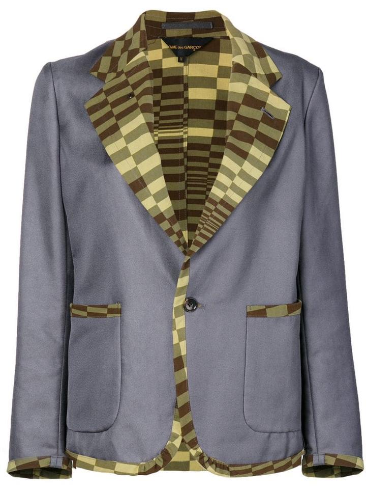 Comme Des Garçons Pre-owned Geometric Trim Blazer - Grey