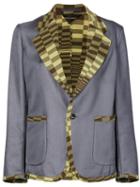 Comme Des Garçons Pre-owned Geometric Trim Blazer - Grey