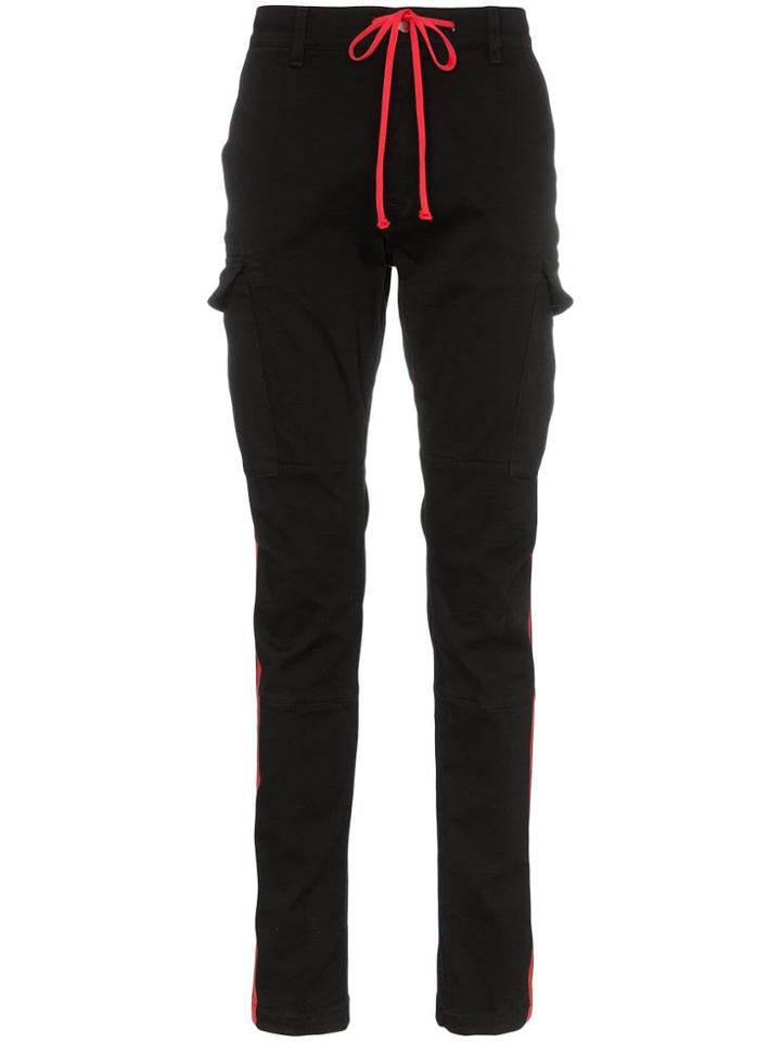 Amiri Stripe Leg Utility Pocket Cargo Pants - Black