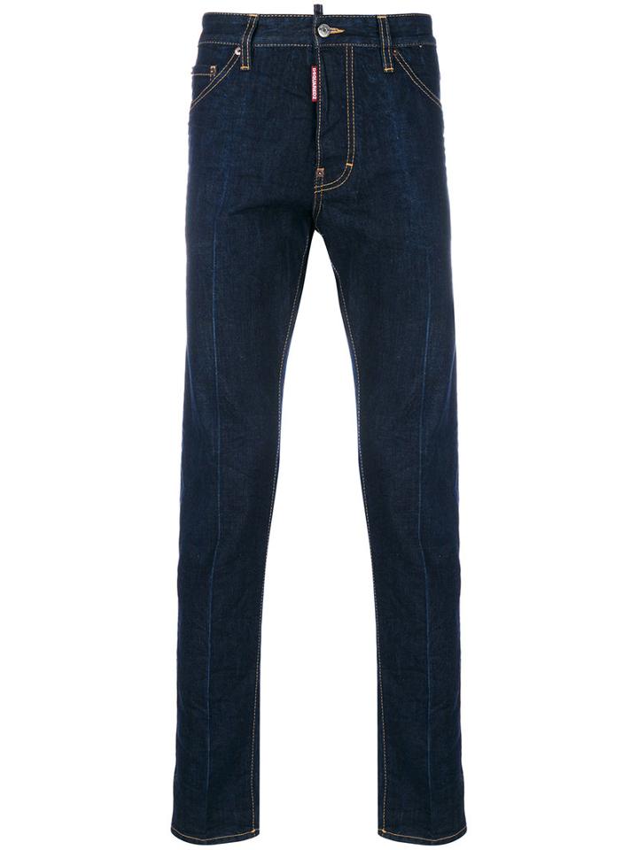 Dsquared2 - Seam Front Jeans - Men - Cotton/polyester/aluminium/copper - 44, Blue, Cotton/polyester/aluminium/copper