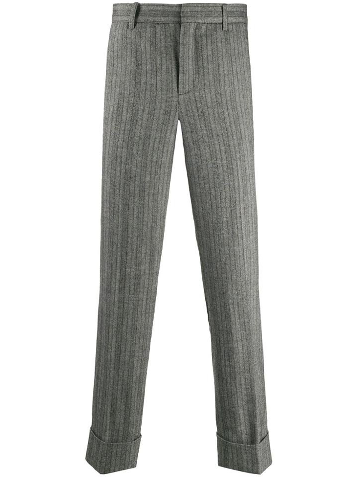 Neil Barrett Herringbone Weave Trousers - Black