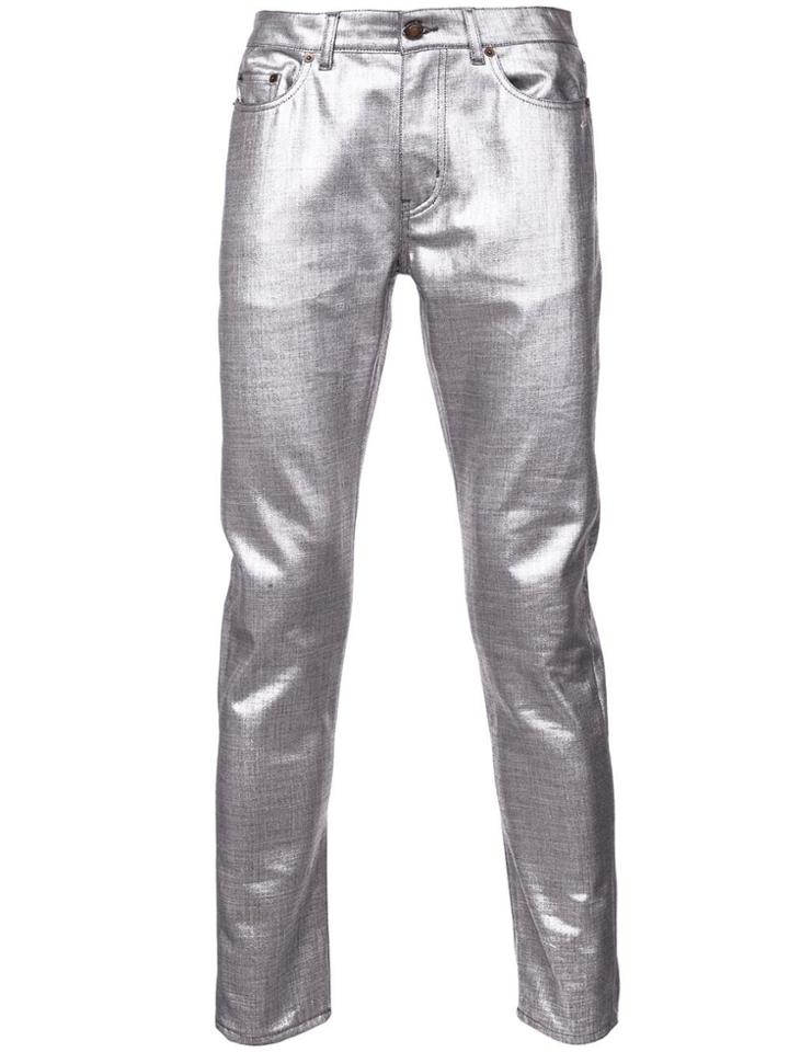 Saint Laurent Slim Metallic Trousers