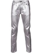 Saint Laurent Slim Metallic Trousers