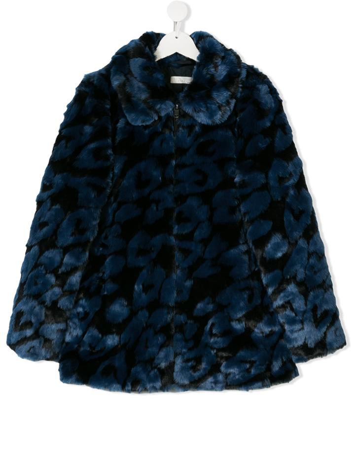 Stella Mccartney Kids Teen Faux-fur Coat - Blue
