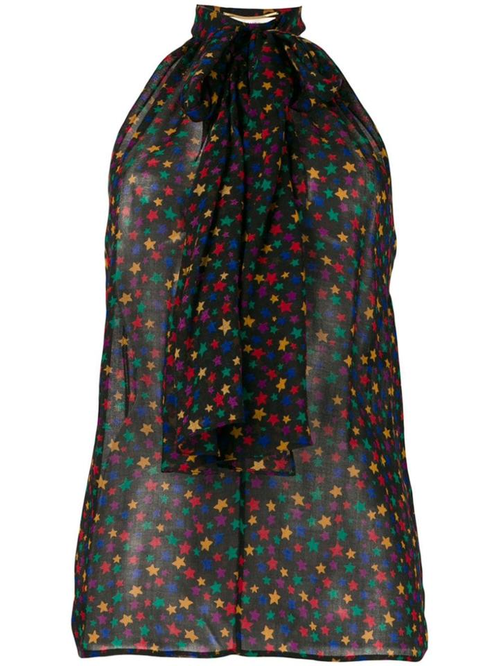 Saint Laurent Starry Print Blouse - Black